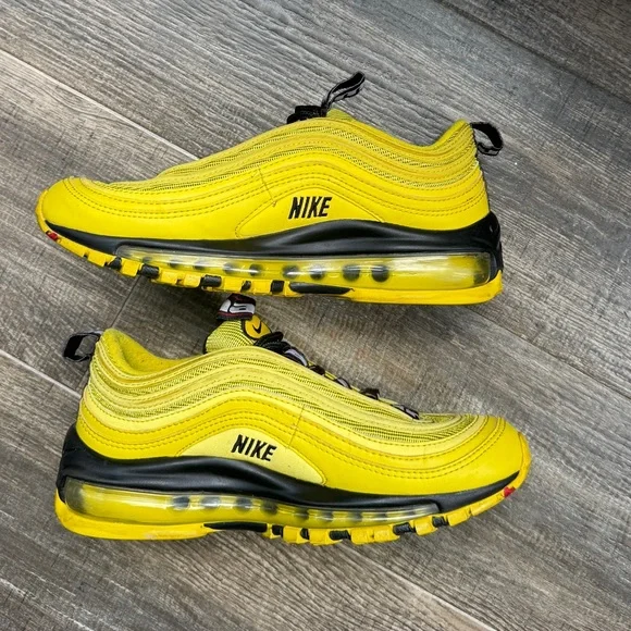 Nike air max 97 bright citron yellow black 4y 5.5 - Picture 2 of 6